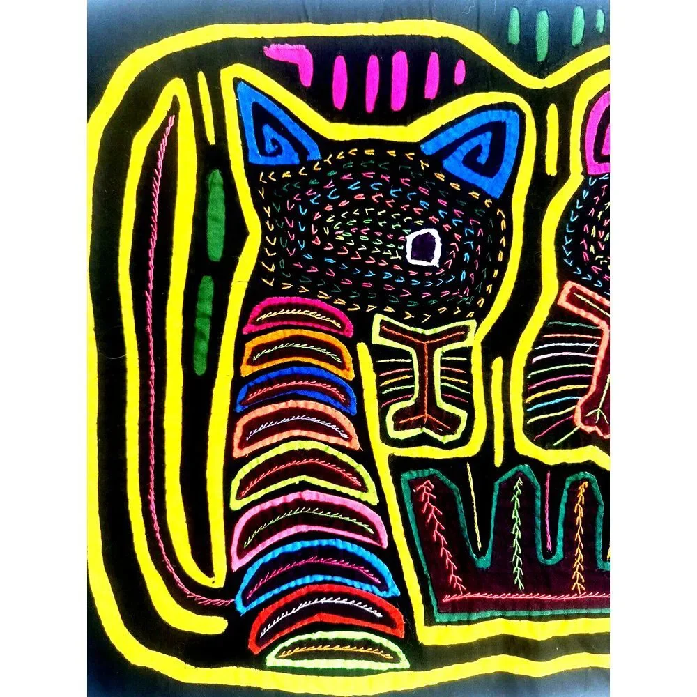 Arte Kuna Colombia Mola Textile Quilted Applique Embroidery‎ Needlework 18